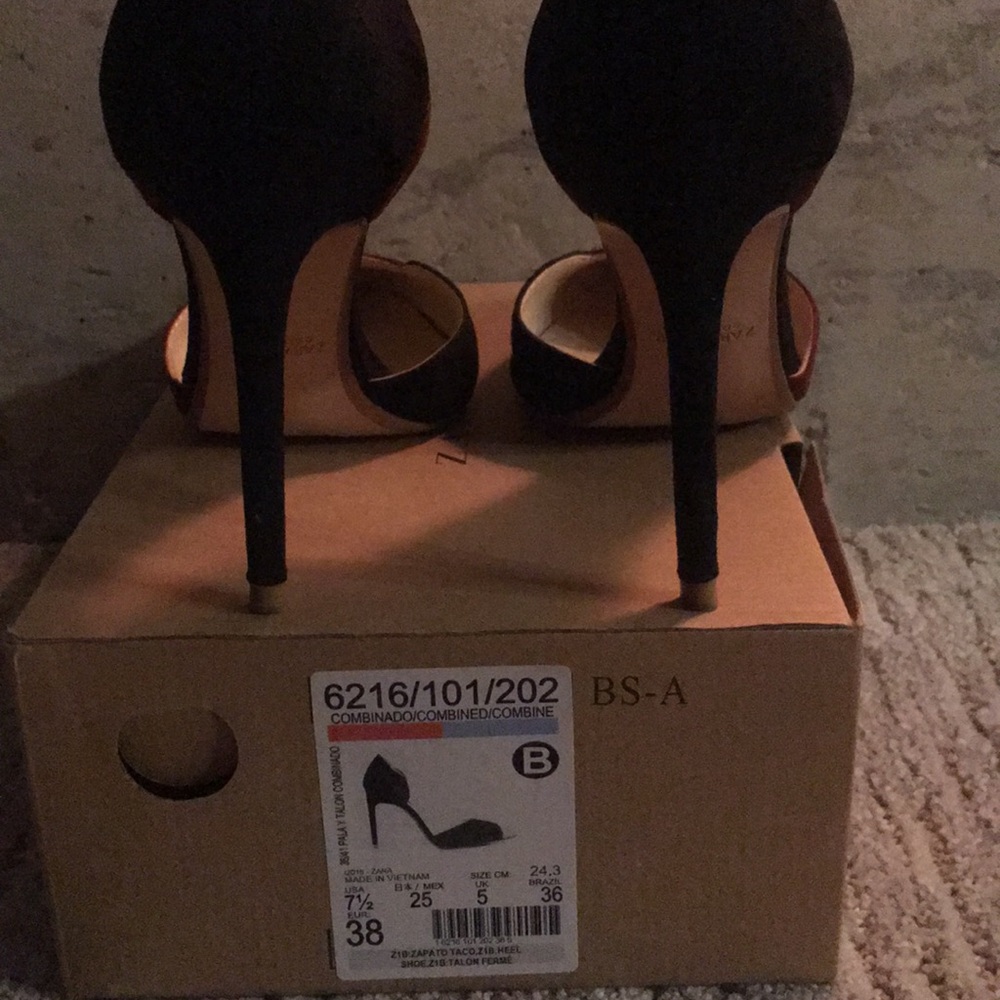 Zara Basic Contrast Heels - Picture 7 of 8